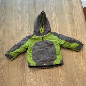 L.L. Bean Kids Puffer Jacket - Green and Gray